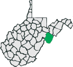 Pendleton County Location Map.
